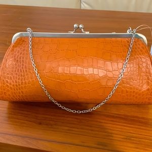 Genuine Leather Pecan Clutch